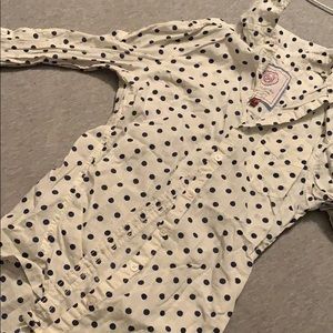 polka-dot button down flannel